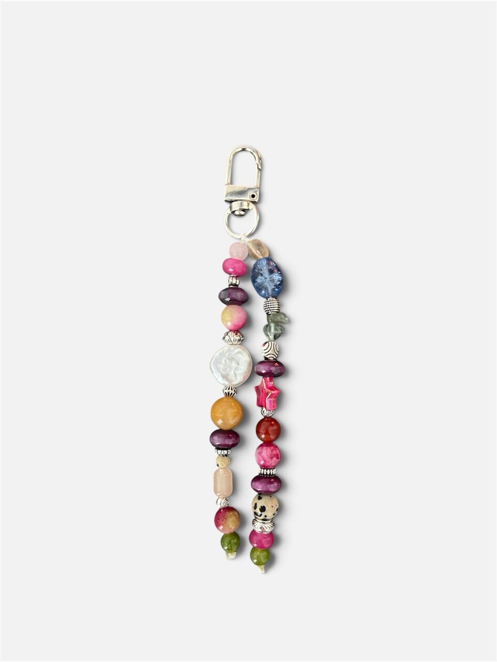Handmade Multicolor Beaded Bracelet - Pink Accent
